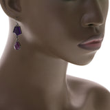 Mi Amore Drop-Dangle-Earrings Purple/Dark-Silver