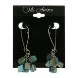 Mi Amore Drop-Dangle-Earrings Blue/Silver-Tone