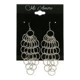 Mi Amore Drop-Dangle-Earrings Silver-Tone