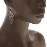 Mi Amore Drop-Dangle-Earrings Silver-Tone