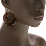 Mi Amore Spotted Dangle-Earrings Orange/Black