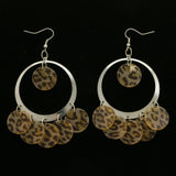 Mi Amore Spotted Drop-Dangle-Earrings Brown/Silver-Tone