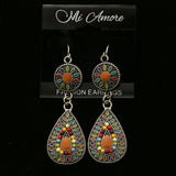 Mi Amore Dangle-Earrings Silver-Tone/Multicolor