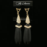 Mi Amore Dangle-Earrings Gold-Tone/Black