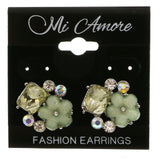 Mi Amore Dangle-Earrings Dark-Silver/Blue