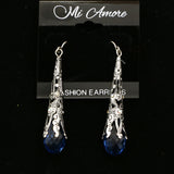 Mi Amore Dangle-Earrings Silver-Tone/Blue