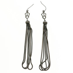 Mi Amore Dangle-Earrings Dark-Silver