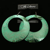 Mi Amore Rose Dangle-Earrings Silver-Tone/Green