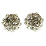 Mi Amore Post-Earrings Silver-Tone