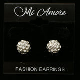 Mi Amore Post-Earrings Silver-Tone