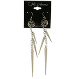 Mi Amore Drop-Dangle-Earrings Silver-Tone/Dark-Silver