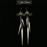 Mi Amore Drop-Dangle-Earrings Silver-Tone/Dark-Silver