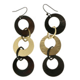 Mi Amore Dangle-Earrings Black/Gold-Tone