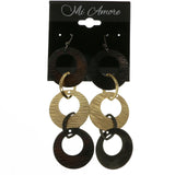 Mi Amore Dangle-Earrings Black/Gold-Tone