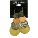 Mi Amore Dangle-Earrings Gray/Gold-Tone