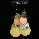 Mi Amore Dangle-Earrings Gray/Gold-Tone