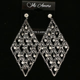 Mi Amore Dangle-Earrings Dark-Silver