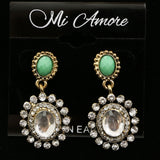 Mi Amore Dangle-Earrings Gold-Tone/Green