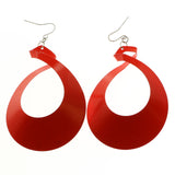 Mi Amore Dangle-Earrings Silver-Tone/Red