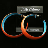 Mi Amore Hoop-Earrings Orange/Blue