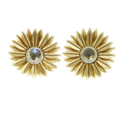 Mi Amore Flower Post-Earrings Gold-Tone