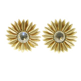 Mi Amore Flower Post-Earrings Gold-Tone