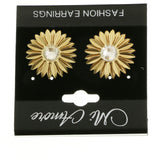 Mi Amore Flower Post-Earrings Gold-Tone