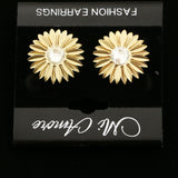 Mi Amore Flower Post-Earrings Gold-Tone