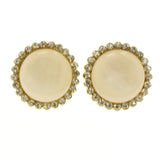 Mi Amore Post-Earrings Gold-Tone/White