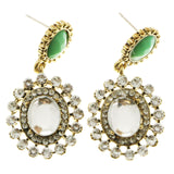 Mi Amore Dangle-Earrings Gold-Tone/Green