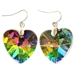 Mi Amore Prismatic Gem Dangle-Earrings Silver-Tone