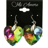 Mi Amore Prismatic Gem Dangle-Earrings Silver-Tone