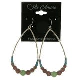 Mi Amore Multi Acrylic Crystals Dangle-Earrings Silver-Tone/Multicolor