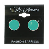 Mi Amore Post-Earrings Silver-Tone/Blue