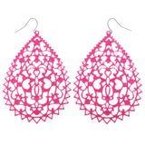 Mi Amore Filligree Dangle-Earrings Pink