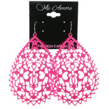 Mi Amore Filligree Dangle-Earrings Pink