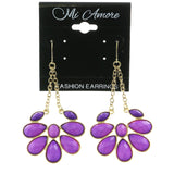 Mi Amore Drop-Dangle-Earrings Gold-Tone/Purple