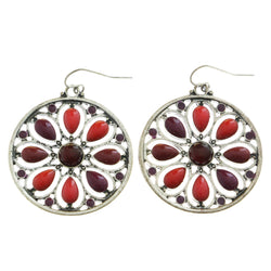 Mi Amore Dangle-Earrings Silver-Tone/Red