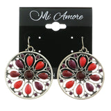 Mi Amore Dangle-Earrings Silver-Tone/Red