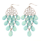 Mi Amore Dangle-Earrings Silver-Tone/Blue