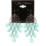 Mi Amore Dangle-Earrings Silver-Tone/Blue