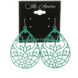 Mi Amore Filligree Dangle-Earrings Blue