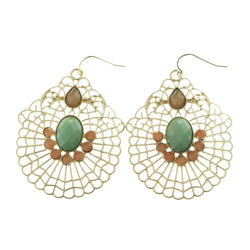 Mi Amore Filligree Dangle-Earrings Gold-Tone/Multicolor