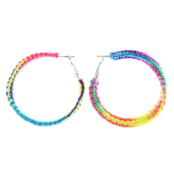 Mi Amore Hoop-Earrings Multicolor/Silver-Tone