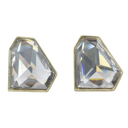Mi Amore Reflective Post-Earrings Gold-Tone/Clear