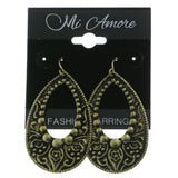 Mi Amore Antiqued Dangle-Earrings Gold-Tone