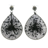 Mi Amore Drop-Dangle-Earrings Silver-Tone/Black