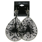 Mi Amore Drop-Dangle-Earrings Silver-Tone/Black