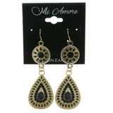 Mi Amore Drop-Dangle-Earrings Gold-Tone/Black