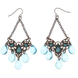 Mi Amore Drop-Dangle-Earrings Silver-Tone/Blue